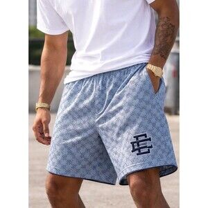 Eric Emanuel EE Monogram Mesh Shorts Blue Men’s XXXL Large New York